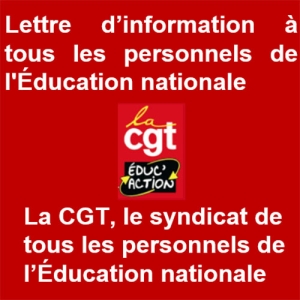 Lettre d’information à tous les personnels de l'Éducation nationale