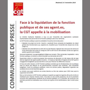 Face à la liquidation de la fonction publique et de ses agent.es, la CGT appelle à la mobilisation