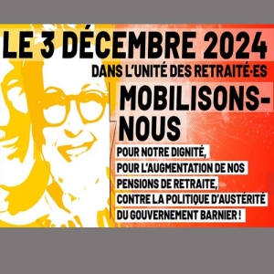 Mardi 3 décembre, journée des retraité·es, contre le recul de l'indexation au 1er juillet 2025 