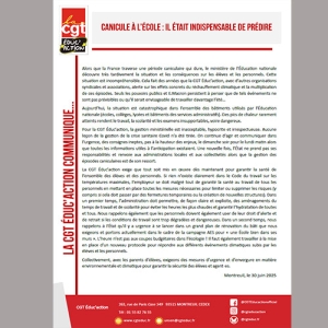 Cannicule à l'école : il était indispensable de prédire