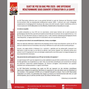 UN SUJET DE PSE DU BAC PRO 2025 :