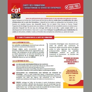 Voie Pro : Carte des formations L’ADÉQUATIONISME AU SERVICE DES ENTREPRISES