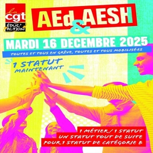 AED - AESH - EN GREVE LE 16 DECEMBRE