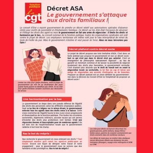 Décret ASA - Le gouvernement s’attaque aux droits familiaux !