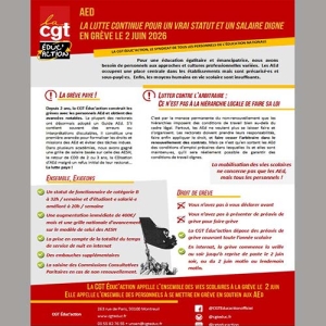 AED : en grève le 2 juin 2026 