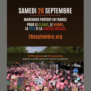 26 SEPTEMBRE 2026 Marche pour le climat, le vivant , la paix, la justice sociale